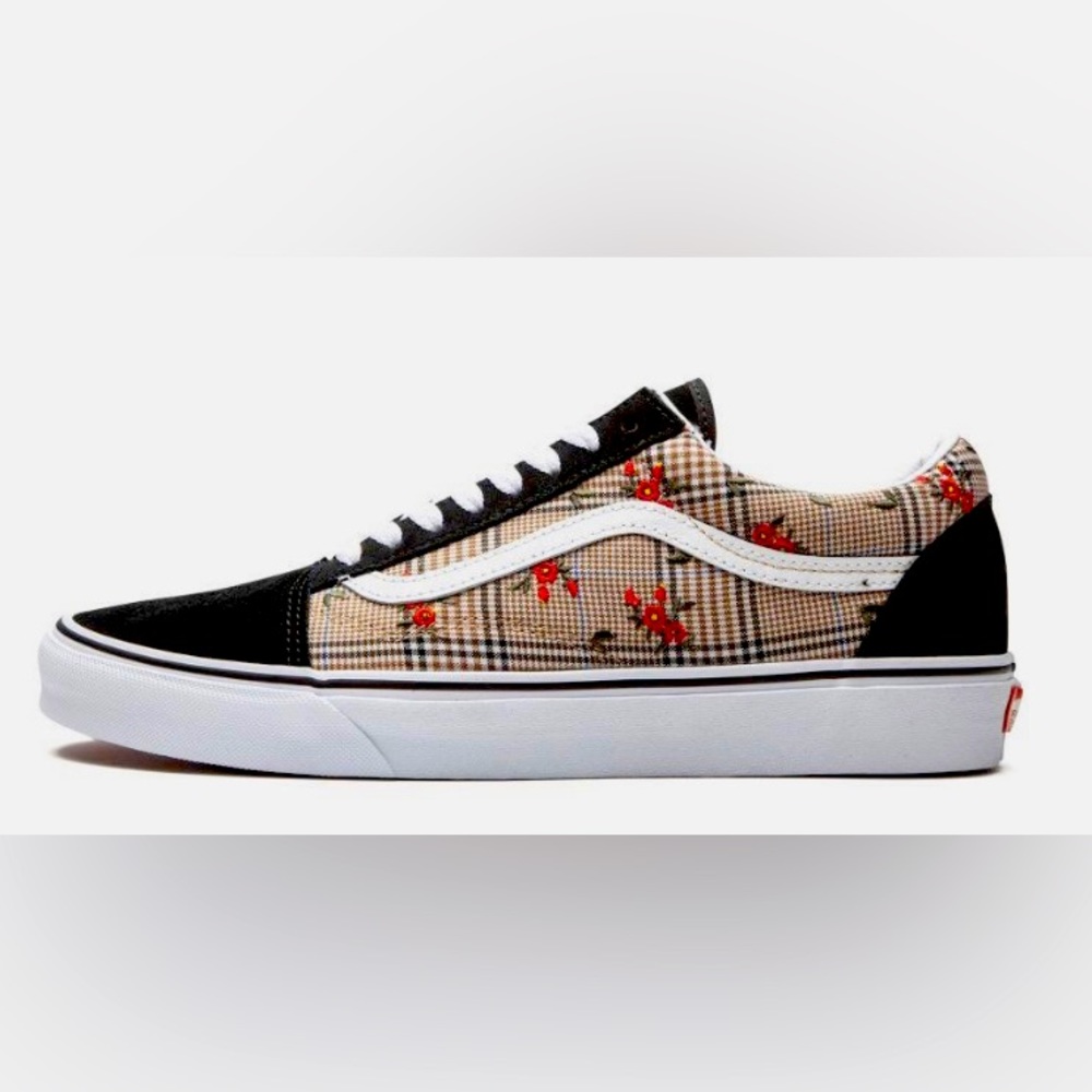 Vans Old Skool Glen Plaid Floral - Size 6.5 Women